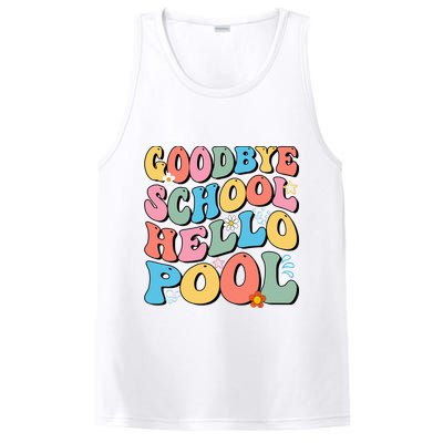Goodbye School Hello Pool Summer Groovy Last Day Of School PosiCharge Competitor Tank