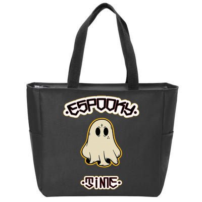 Ghost Spooky Halloween Zip Tote Bag