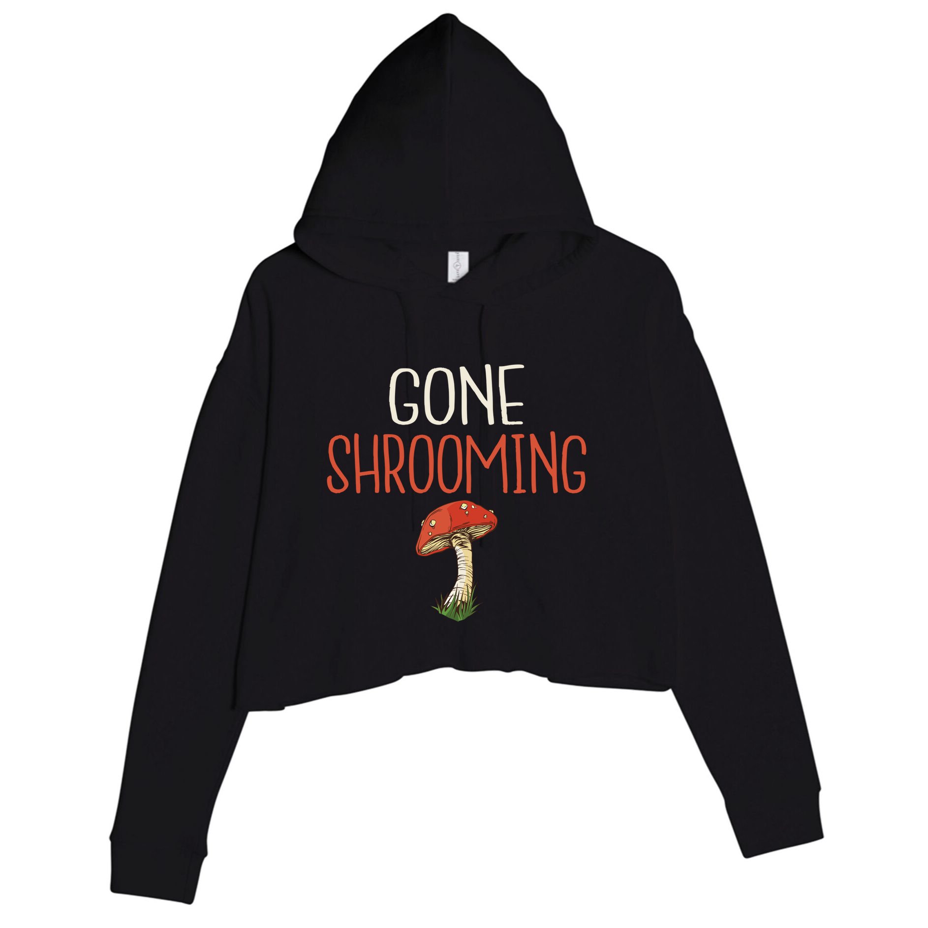 Gone Shrooming Hunting Morel Fungi Hunter Gift Crop Fleece Hoodie