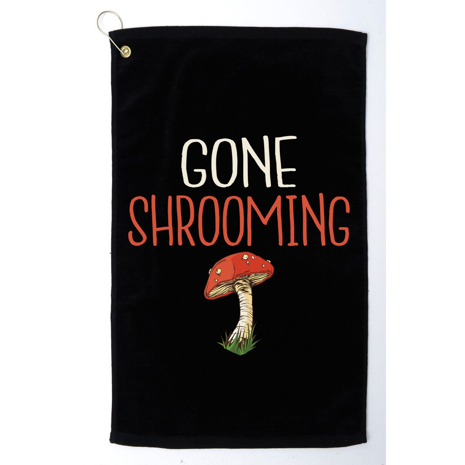 Gone Shrooming Hunting Morel Fungi Hunter Gift Golf Towel