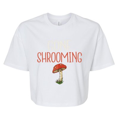 Gone Shrooming Hunting Morel Fungi Hunter Gift Bella+Canvas Jersey Crop Tee