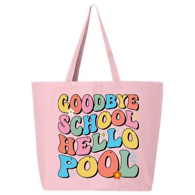 Goodbye School Hello Pool Summer Groovy Last Day Of School 25L Jumbo Tote