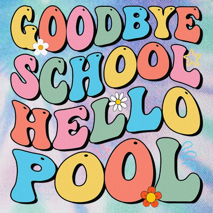 Goodbye School Hello Pool Summer Groovy Last Day Of School Legacy Tie Dye Trucker Hat