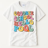 Goodbye School Hello Pool Summer Groovy Last Day Of School Tall T-Shirt