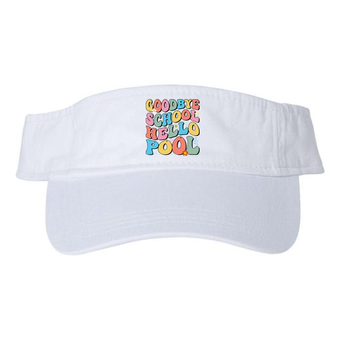Goodbye School Hello Pool Summer Groovy Last Day Of School Visor