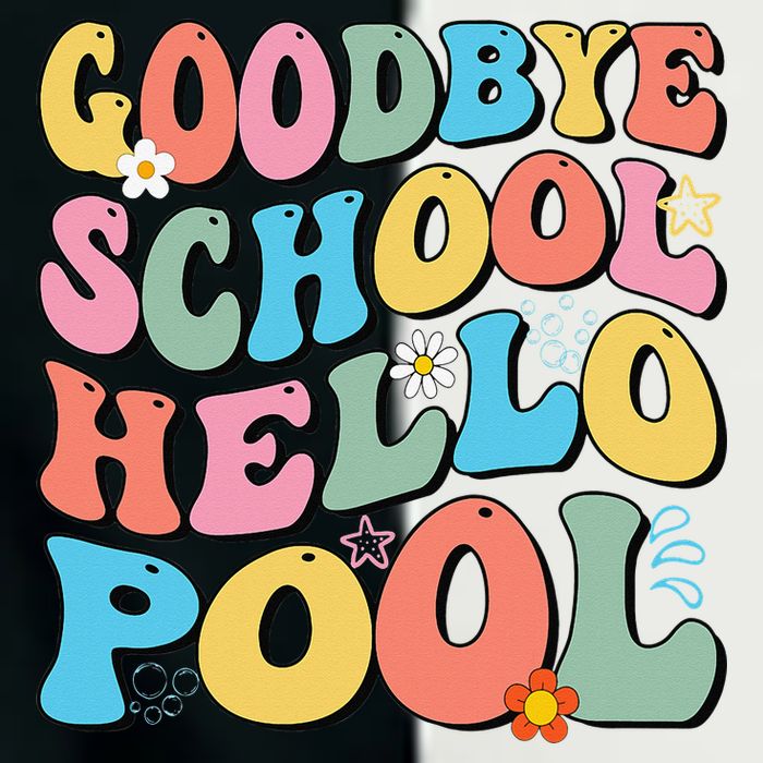 Goodbye School Hello Pool Summer Groovy Last Day Of School Infant Baby Jersey Bodysuit