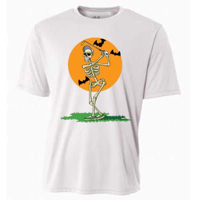 Golfing Skeleton Halloween Golf Halloween Golfer Cooling Performance Crew T-Shirt