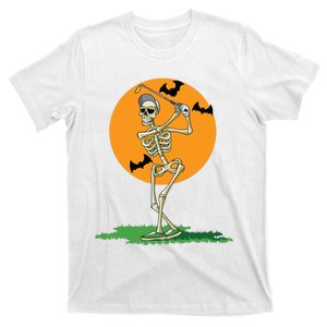 Golfing Skeleton Halloween Golf Halloween Golfer T-Shirt