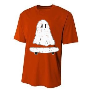 Ghost Skater Halloween Costume Spirit Ghoul SkateboardIng Great Gift Performance Sprint T-Shirt