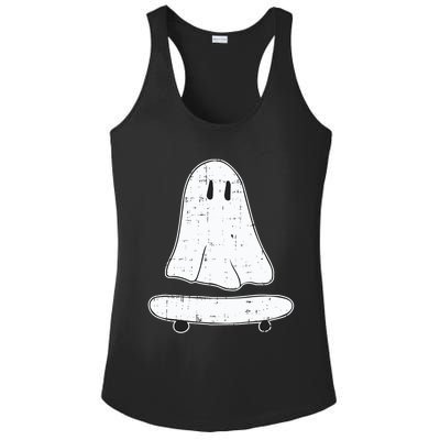 Ghost Skater Halloween Costume Spirit Ghoul SkateboardIng Great Gift Ladies PosiCharge Competitor Racerback Tank