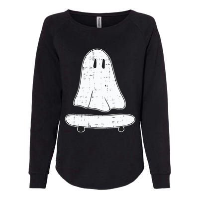 Ghost Skater Halloween Costume Spirit Ghoul SkateboardIng Great Gift Womens California Wash Sweatshirt