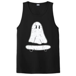 Ghost Skater Halloween Costume Spirit Ghoul SkateboardIng Great Gift PosiCharge Competitor Tank