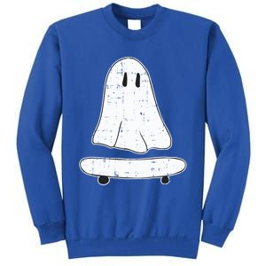 Ghost Skater Halloween Costume Spirit Ghoul SkateboardIng Great Gift Sweatshirt