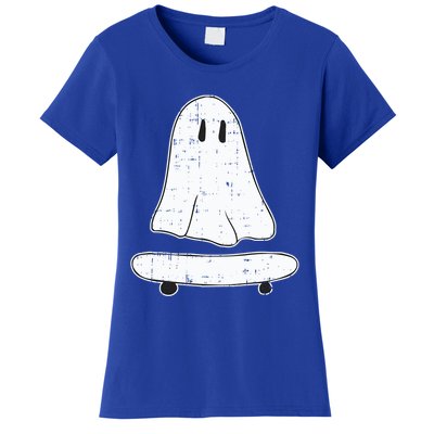 Ghost Skater Halloween Costume Spirit Ghoul SkateboardIng Great Gift Women's T-Shirt