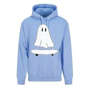 Ghost Skater Halloween Costume Spirit Ghoul SkateboardIng Great Gift Unisex Surf Hoodie