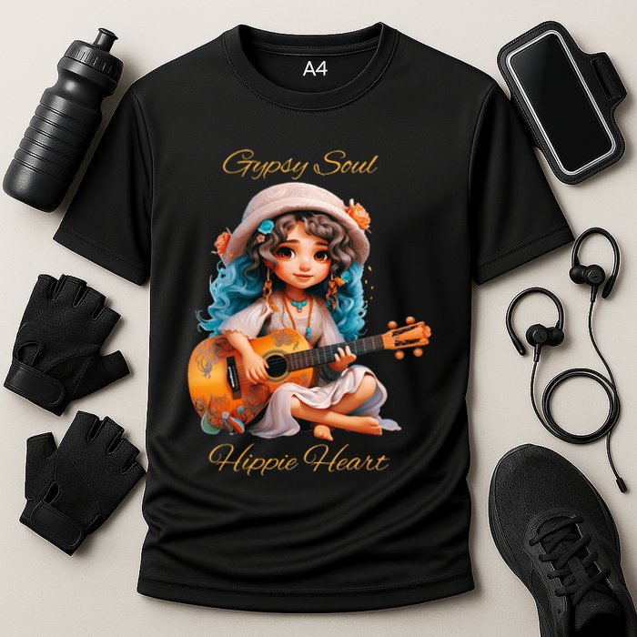 Gypsy Soul Hippie Heart Cooling Performance Crew T-Shirt