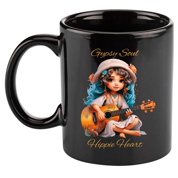 Gypsy Soul Hippie Heart 11oz C Handle Ceramic Mug