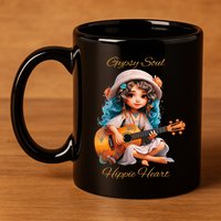 Gypsy Soul Hippie Heart 11oz C Handle Ceramic Mug