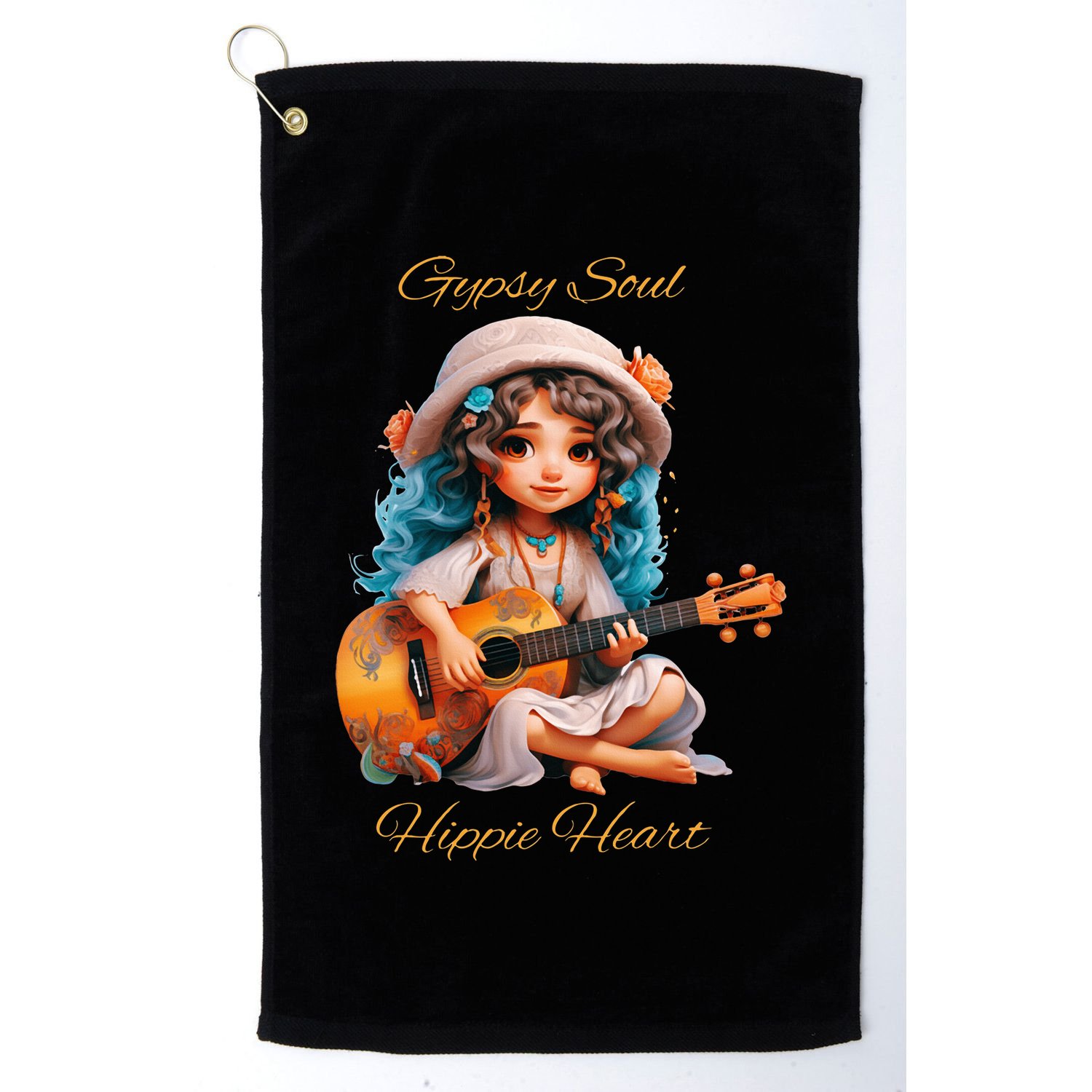 Gypsy Soul Hippie Heart Golf Towel