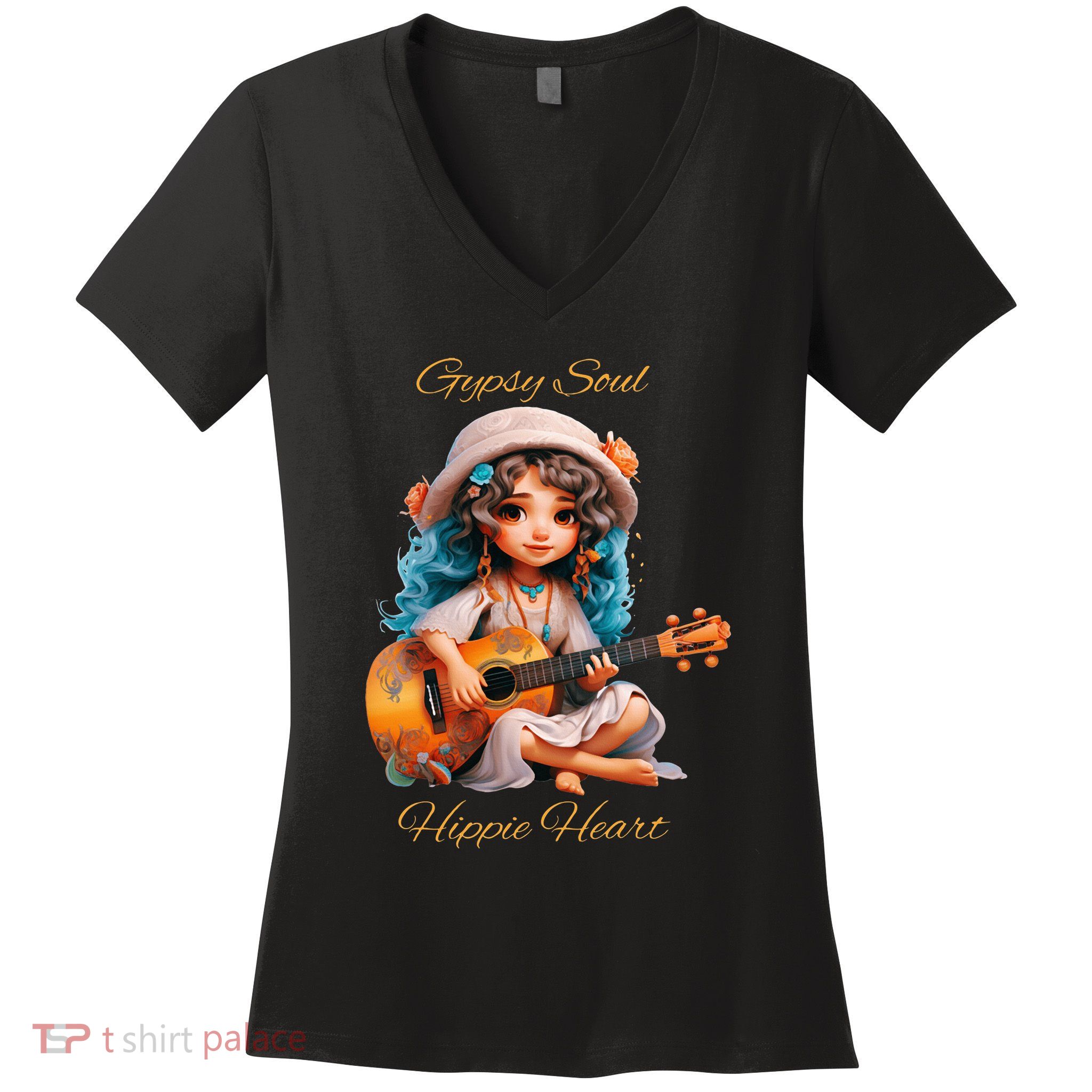 Gypsy Soul Hippie Heart Women's V-Neck T-Shirt