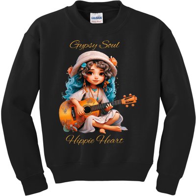 Gypsy Soul Hippie Heart Kids Sweatshirt