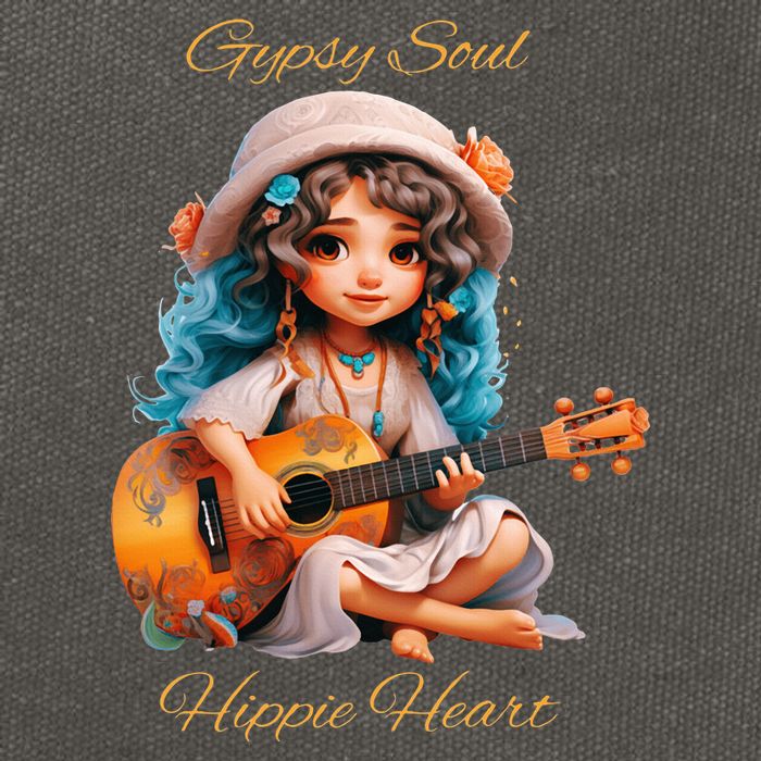 Gypsy Soul Hippie Heart Cotton Canvas Backpack