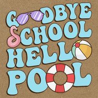 Goodbye School Hello Pool Summer Break Last Day of School Cotton Canvas Backpack