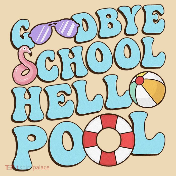 Goodbye School Hello Pool Summer Break Last Day of School Zip Tote Bag