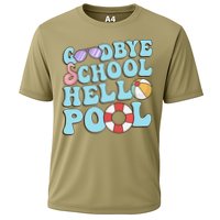 Goodbye School Hello Pool Summer Break Last Day of School Performance Shirt
