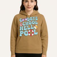 Goodbye School Hello Pool Summer Break Last Day of School Hoodie
