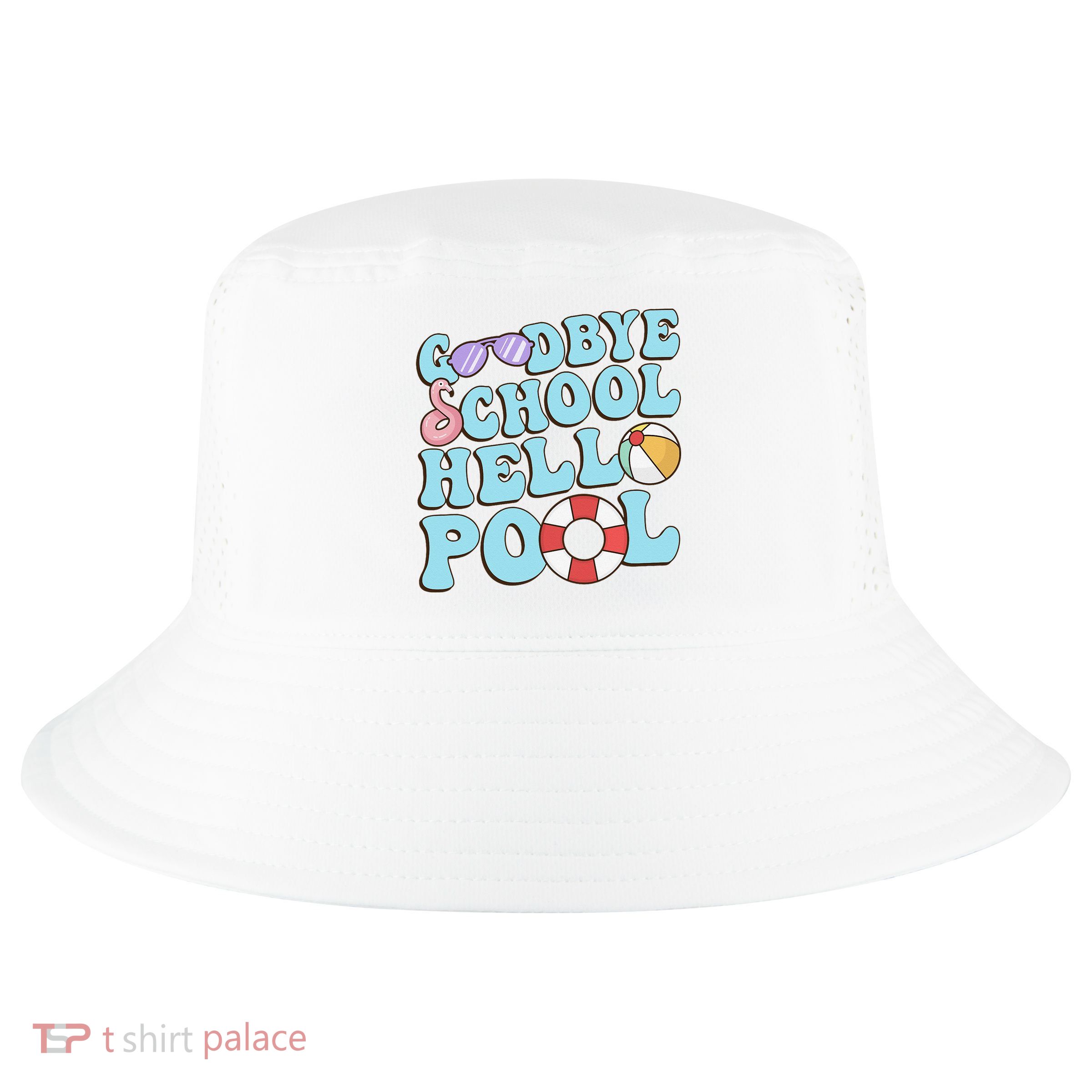 Goodbye School Hello Pool Summer Break Last Day of School Cool Comfort Performance Bucket Hat