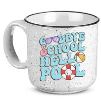 Goodbye School Hello Pool Summer Break Last Day of School 15oz Campfire Ceramic Mug