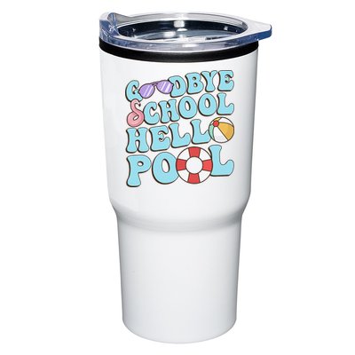 Goodbye School Hello Pool Summer Break Last Day of School Tumbler