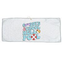Goodbye School Hello Pool Summer Break Last Day of School Large Microfiber Waffle Golf Towel