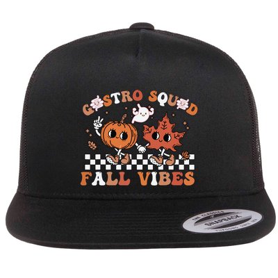 Gastro Squad Halloween Fall Vibes Gastro Crew Endoscopy Flat Bill Trucker Hat
