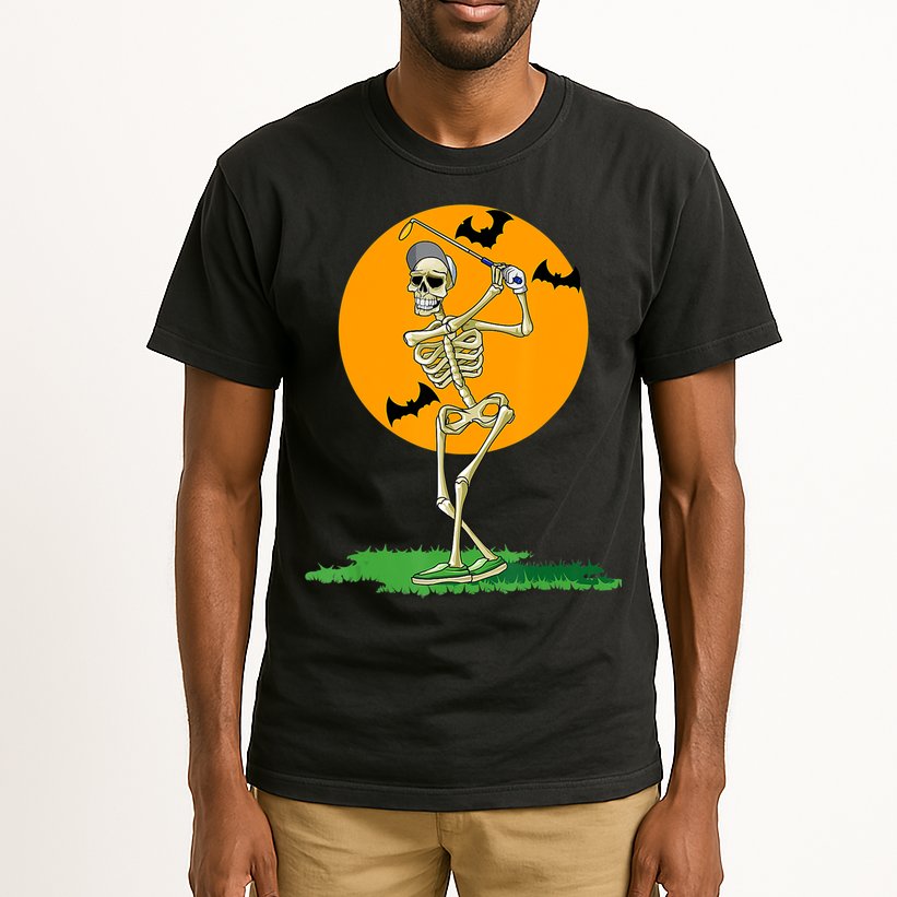 Golfing Skeleton Halloween Golf Halloween Golfer Tall T-Shirt