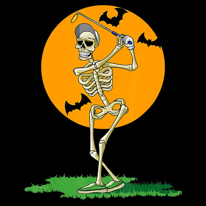 Golfing Skeleton Halloween Golf Halloween Golfer Tall T-Shirt