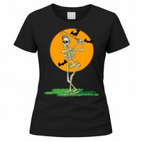 Golfing Skeleton Halloween Golf Halloween Golfer Women's T-Shirt