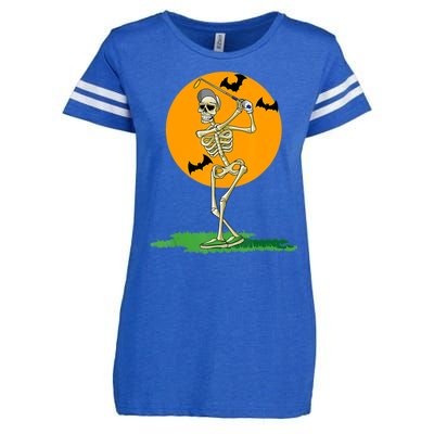 Golfing Skeleton Halloween Golf Halloween Golfer Enza Ladies Jersey Football T-Shirt