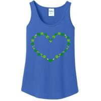 Green Shamrock Heart For St Patricks Day Celebration Outfit Cool Gift Ladies Essential Tank