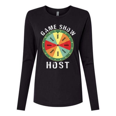 Game Show Host Trivia Board Game Night Questions Vintage Womens Cotton Relaxed Long Sleeve T-Shirt