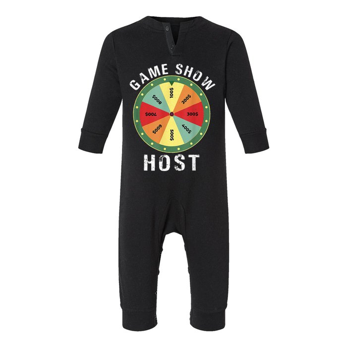 Game Show Host Trivia Board Game Night Questions Vintage Infant Fleece One Piece