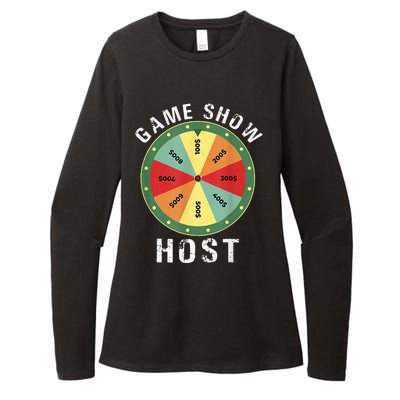 Game Show Host Trivia Board Game Night Questions Vintage Womens CVC Long Sleeve Shirt