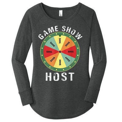 Game Show Host Trivia Board Game Night Questions Vintage Women's Perfect Tri Tunic Long Sleeve Shirt