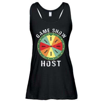 Game Show Host Trivia Board Game Night Questions Vintage Ladies Essential Flowy Tank