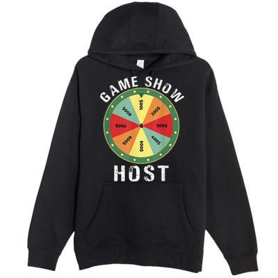 Game Show Host Trivia Board Game Night Questions Vintage Premium Pullover Hoodie