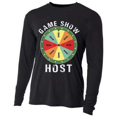 Game Show Host Trivia Board Game Night Questions Vintage Cooling Performance Long Sleeve Crew