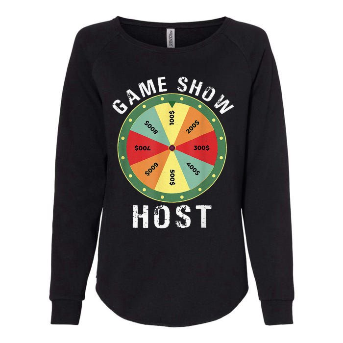 Game Show Host Trivia Board Game Night Questions Vintage Womens California Wash Sweatshirt