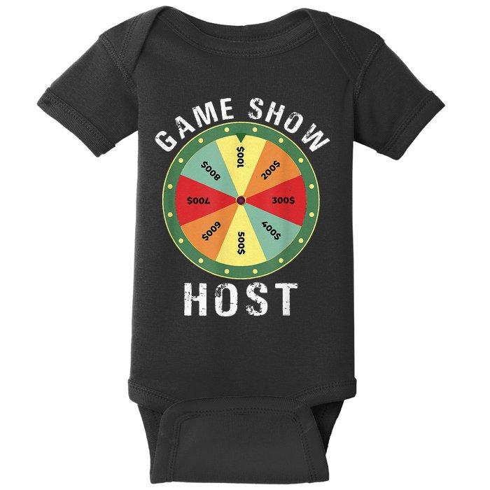 Game Show Host Trivia Board Game Night Questions Vintage Baby Bodysuit