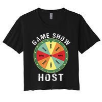 Game Show Host Trivia Board Game Night Questions Vintage Crop Top